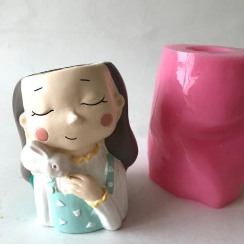 DIY Handmade Fondant Cake Decoration Accessories Resin Plaster Candle Holder Flower Pot Silicon Molds