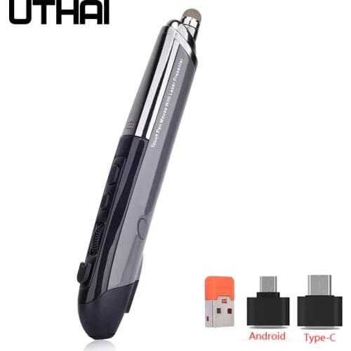 UTHAI DB10 New, 3rd generation, 4th generation pen mouse wireless handwriting laser pen mouse personality 2.4G mouse