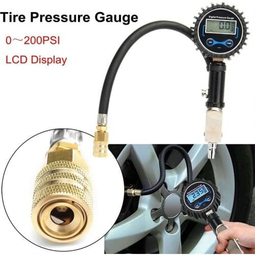 Vehemo 23.85*11.46*8.50cm Metal Tire Inflator Auto Tire Inflator LCD Durable Pressure Inflator Digital Tire Inflator Digital