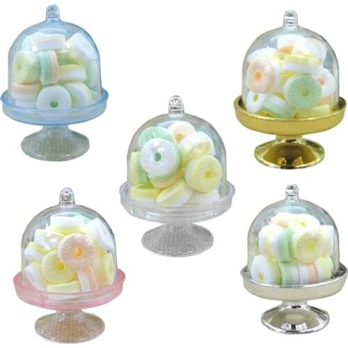 Quality 12x Mini Cake Stand Cupcake box Wedding Party Plastic Candy Box Gold