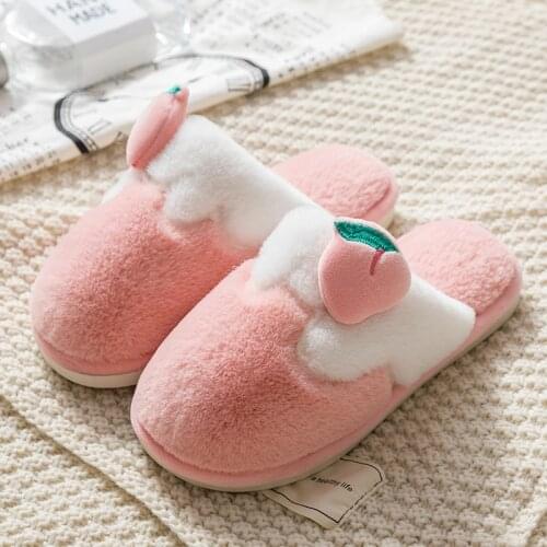 Women Cotton Shoes Winter Indoor Warm Plush Slippers Men Women Couples Cute Slippers Plus Velvet Soft Bottom Home Shoes Fashion