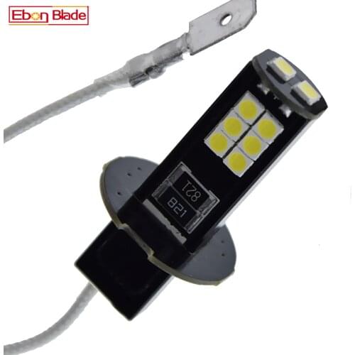 1Piece H3 LED Bulb 2835 14SMD Lamp PK22S Car Auto Forklift Beacon Trolley Lifter Fog Headlight 48V 48 Volt Light White 6000K