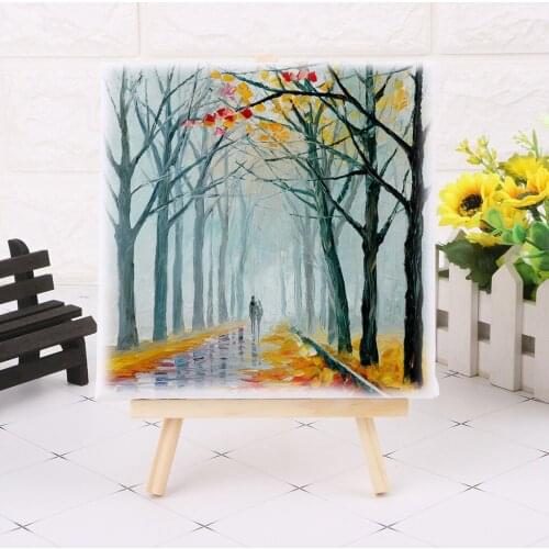 100% Brand New and High Quality Mini Canvas And Natural Wood Easel Set For Art Painting Drawing Craft Wedding Supply