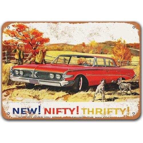 1960 Edsel Ranger Tin Metal Signs Vintage Cars, Sisoso Plaques Poster Bar Man Cave Retro Wall Decor 16x12 inch