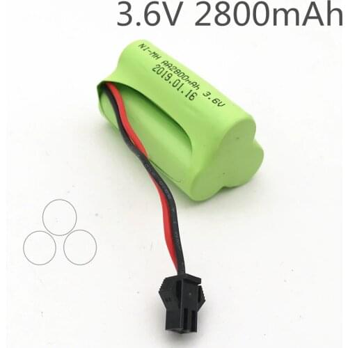 3.6v battery 2800mah ni-mh bateria 3.6v nimh battery pilas recargables 3.6v pack aa size ni mh for rc car toy tools model