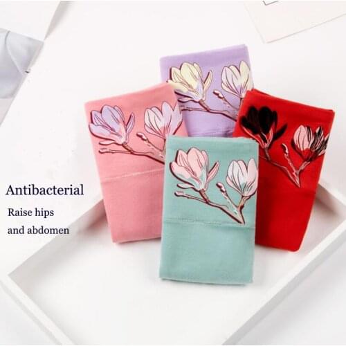 4pieces/lot Antibacterial women cotton underwear female large size abdomen breathable cotton panties plus size Briefs high waist