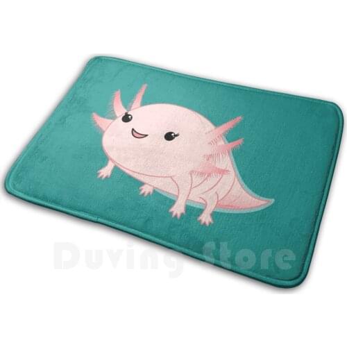 Axolotl Baby Kawaii Soft Non-Slip Mat Rug Carpet Cushion Vector Axolotl Baby Kawaii Cute Animal Water Ajolote Animals