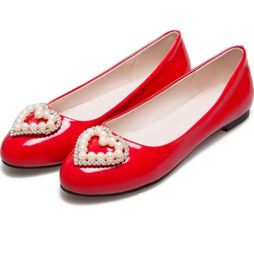 Large Size 34-52 Womens Fashion Spring Autumn Flats Shoes Female Ballet Round Toe Casual 17-6