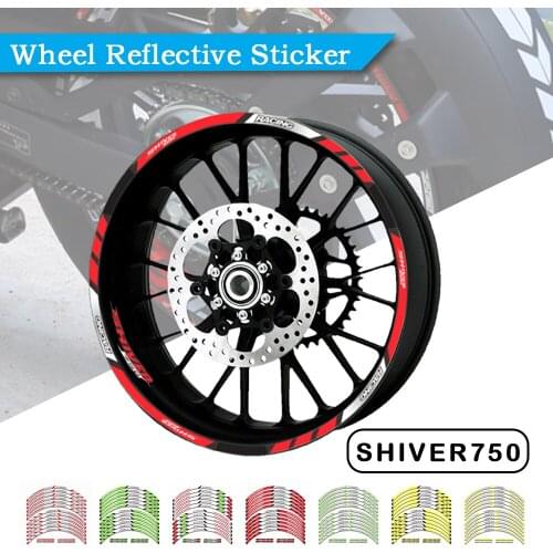 FOR Aprilia SHIVER750 Motorcycle Decorative High Quality Stripe Sticker Front and Rear Wheel Reflective Decal Accessories