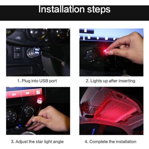 For Toyota Land Cruiser 200 Prado FJ 120 150 100 USB Star LED Projector Roof Lamp Car Car Light Atmosphere Galaxy Accessori R1M1