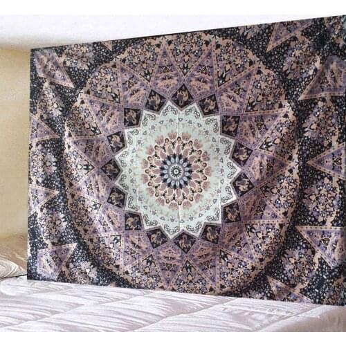 Purple Bohemian Mandala Tapestry Wall Hanging Room Decor Hippie Wall Tapestry Boho Tapestry Carpet Psychedelic Tapestry Blankets