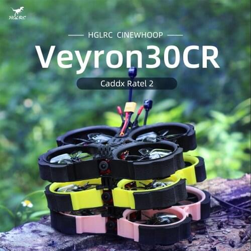 HGLRC Veyron30CR Analog Zeus F722 Mini BLHELI 28A 350mW Caddx Ratel 2 AEOLUS 2004 3000KV 4S 1800KV 6S 3inch Cinewhoop Drone