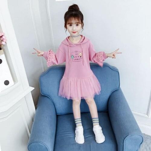 Girls' cotton lace dresses autumn spring new princess dress childrens baby kids girls fashion casual long sleeve dresses P4 171
