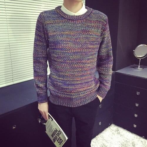 Men round neck sweater, mens autumn winter, sweater solid color pullover men clothes 2018