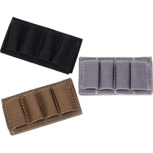 Nylon Military Magazine Molle Pouch Hunting Pouch Hunting Stick Shotgun Shell Ammo Carry Holder 4 Shells Reload Strip