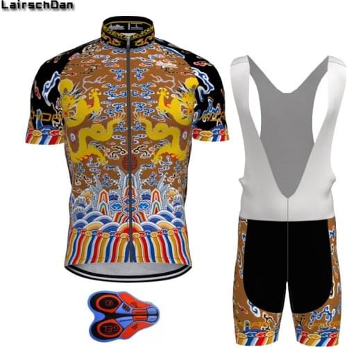 SPTGRVO LairschDan 2019 New Chinese style classical dragon pattern cycling jersey set uniforme ciclismo mtb bicycle clothing kit