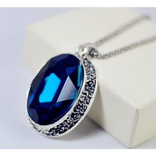 Punk New Trendy Unique Necklace Women,Vintage Baroque Big Stone Necklaces Long Neckless women Neckless Men Jewelry