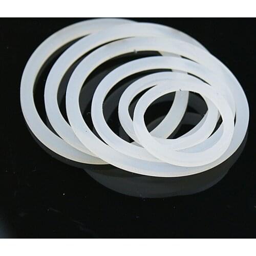 Food Grade Custom Silicone Rubber Flat Ring Washer Gasket Sealing Flange Insulation Spacer ID 10mm - 65mm