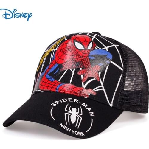 Disney Marvel Hat Baseball Cap Superhero Spider Man Beanie Letter Embroidery Breathable Adjustable Boy Baby Girl Hip Hop Hat