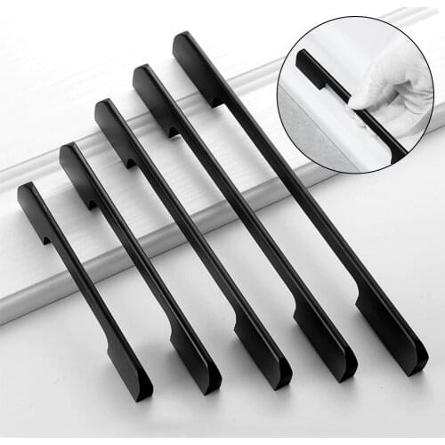 ETUUD Aluminum Alloy Kitchen Cabinet Door Handle Cupboard Wardrobe Drawer Pull Knobs Long Bar Modern cabinet Hardware