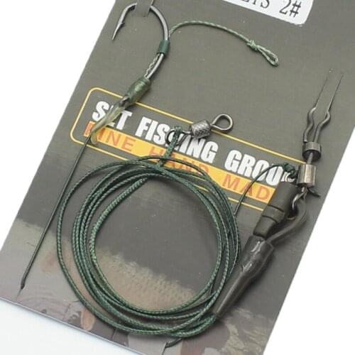 Carp Fishing Accessories Tackle Ready Tied Hair Rigs Fishing Hooklink Leadcore Fishing Chod Loop Swivel with Hooks Carp Terminal