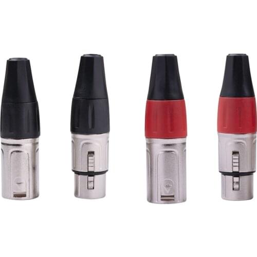 Cable Plug DIY Silver Plated Male Female Canon Caron XLR Audio Solder Adapter with Zinc Alloy Shell Supplies