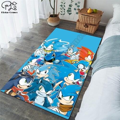 Funny Cartoons SONIG carpet Square Anti-Skid Area Floor Mat 3D Rug Non-slip Mat Dining Room Living Room Soft Bedroom Carpet 03