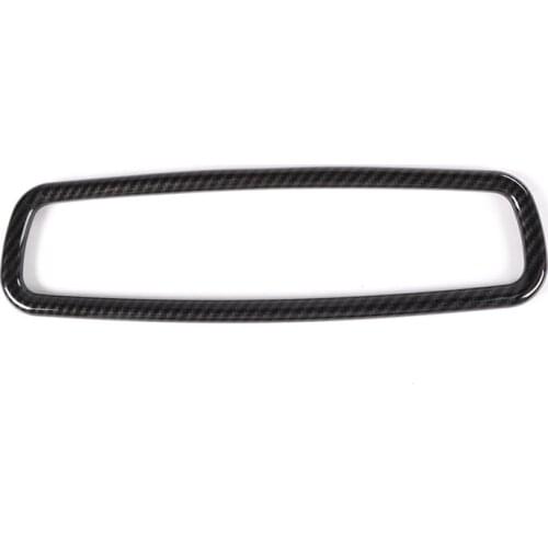 Carbon Fiber Style Car Interior Rearview Mirror Frame Decoration Car Styling Trim Sticker For Ford Mustang 2015 2016 New