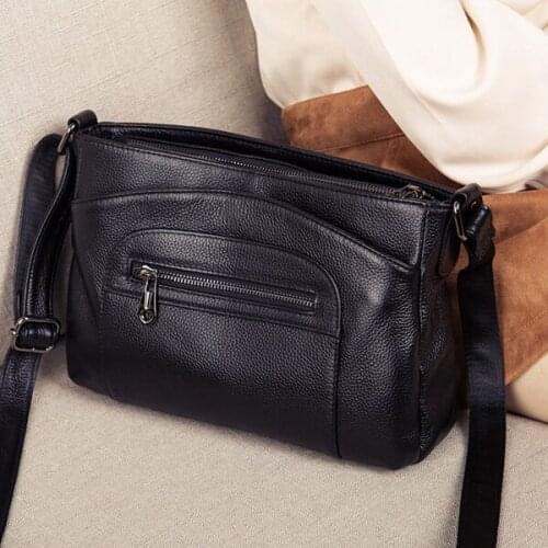 Messenger Bag Female Luxury Handbag Genuine Leather Crossbody Bags for Women Fashion Tote Purse Bags Ladies Shoulder