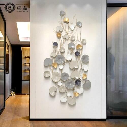 Sitting room wall decor Christinae Vestibule Iron Art Decorative Hanging Modern Euro Style Living Room Background Metal Wall