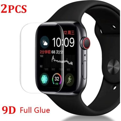 2Pcs/Lots Full Cover Protective Film For Apple Watch i Watch 38 40 42 44 mm Series 4 Soft Screen Protector ( Not Glass ) on 38mm