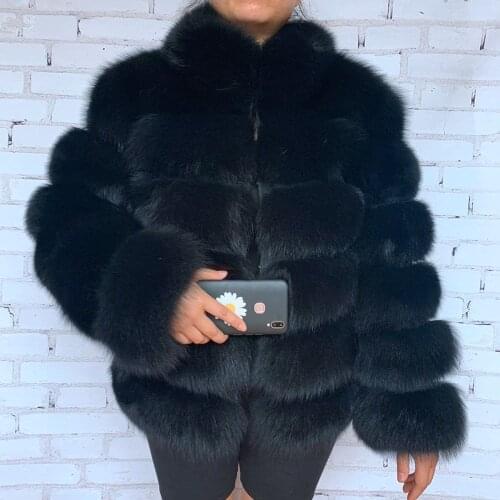 NEW 2020 Winter Jacket Women Real Fur Coat Natural Fluffy Fox Fur Outerwear Streetwear Warm Removable Vest Detachable