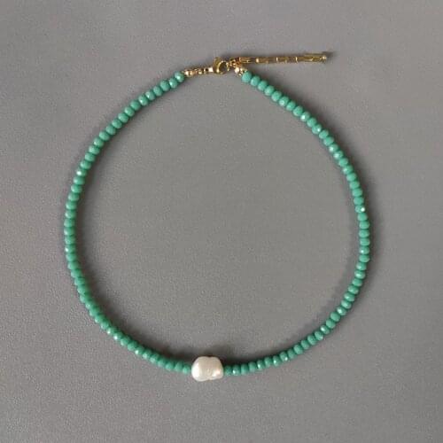 Handmade jewelry necklace for woman natural pearl multi-faceted crystal beads fashion accessories souvenirs high quality gifts