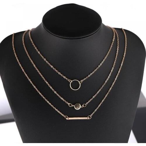 Vintage necklace on neck Gold chain Womens jewelry layered accesories for girls clothing aesthetic Gifts fashion Pendant 2021