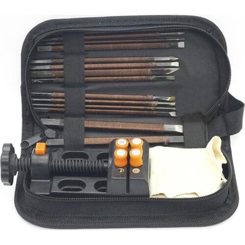 16 pcs/set Carving Knife Burin Tungsten Alloy Material Seal Engraving Knife Carved Stone Woodcarving Engraving Tools