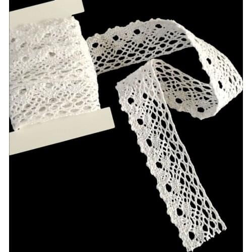 2 meters Sew White Lace Ribbon Trim Guipure 30mm width , Craft Scrapbooking Embroidery DIY Gift Packing Decoration 7LS57-1