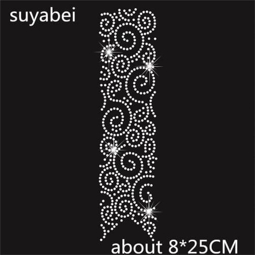 2pc/lot pant strass applique hot fix motif iron on crystal transfers design hot fix rhinestone designs iron on transfer patches