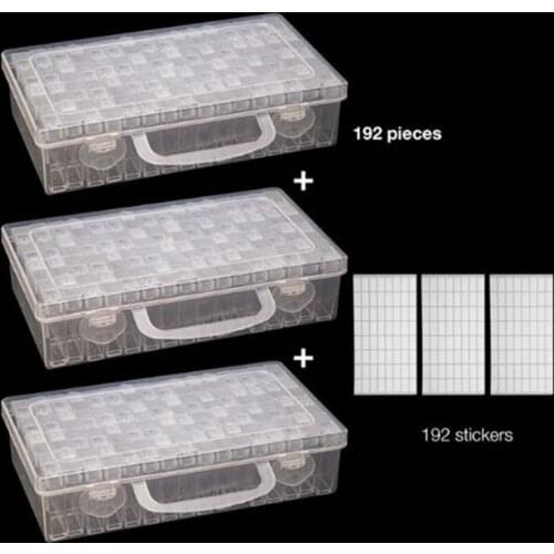 64 cells Plastic Diamond Painting Accessories With Bottle Container Storage Box Diamond Painting Holder Diamond Painting Box