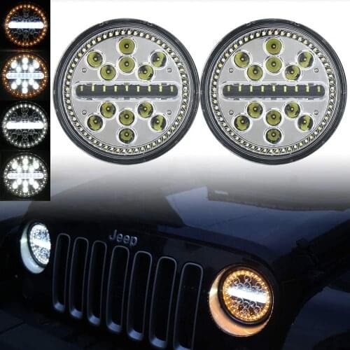 7Inch Led Halo Driving Headlights With Turn Signal Fit For Jeep urban Niva Truck Off Road 4x4