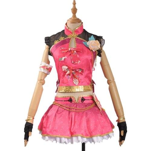 Anime Love Live Sakurauchi Riko Cosplay Costume Tops Skirt Headwear Daily Cheongsam Carnival Party Festival Uniform Brand New