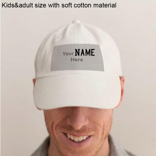 Soft Cotton Baseball cap Free Custom text, images Printed Name Children Baby Son Daughter Trucker hats Kids/Adult Caps