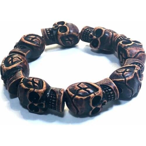 Skeleton Bracelet Horror Skull Mens Punk Vintage Biker Jewelry Steampunk Bangle