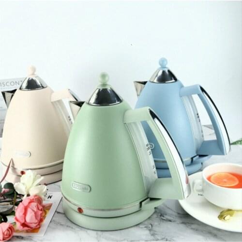 JRM0102 Delonghi Retro Kettle 304 Stainless Steel Electric Kettle Large Capacity 1.7L Household Office Use 220V