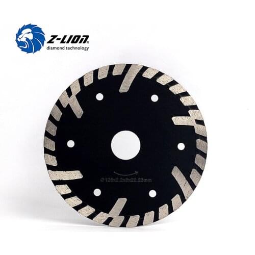 Z-LION 5 Inch 125mm Diamond Cutting Wheel Turbo Rim Stone Concrete Cutting Saw Dry Wet Diamond Saw Blade Circle Disk