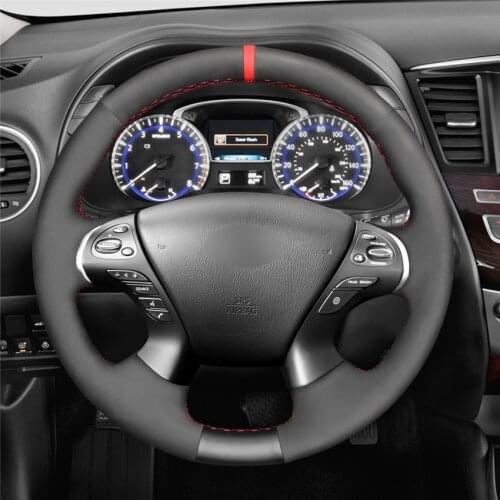 DIY Hand Sewing Anti-Slip Wear-Resistant Steering Wheel Cover For Nissan Murano Pathfinder Car Interior Decoration