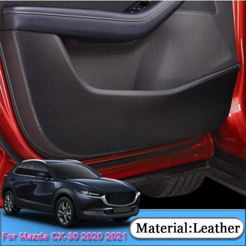 For Mazda CX-30 2020 2021 Car Styling 4pcs/set Car Door Side Edge Anti-kick Mats Cover Protection Pad Stickers Auto Accessories