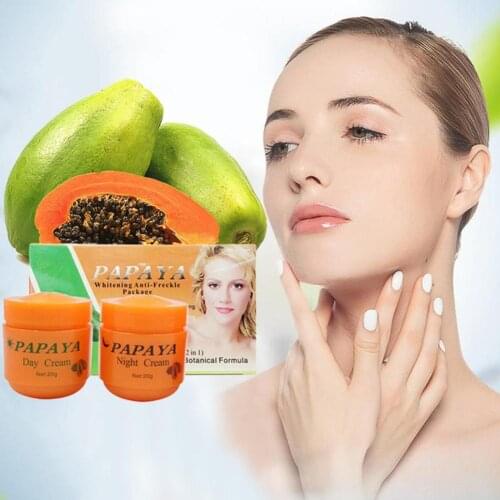 Papaya Essence Day Cream And Night Cream Improves Vitamin Care Skin Refreshing Dark C Anti-freckle Moisturizer Whitening D9Y7