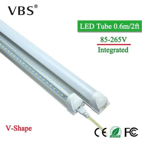 Energy Saving T8 Integrated Led Tube Lamp 220V 2000lm LED Tube Bulbs 20W 96Leds Led Wall Lamp V-Shape Led Fluorescent Light 20W
