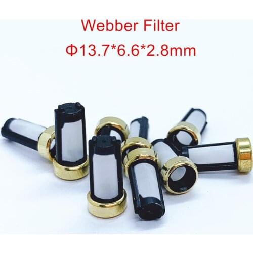 100pcs Fuel Injector Filter For Weber Marelli Injectors IWP and IW series 6.6mm crush ring 3mm for Renault Clio 1.6 1.8 (AY-F107