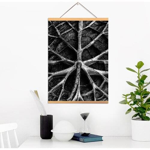 Canvas Wall Art Modern White Line View Cartoon Print Painting Solid Cool Wood Hanging Scrolls Posters Nordic Style Home Decor